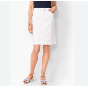 Talbots  White Women's denim 4 pocket Skirt size 12